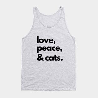 Love, peace & cats Tank Top